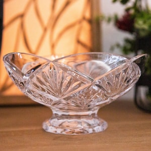 Vintage Waterford Crystal Evie Pedestal Bowl | Compote Dish | Cottagecore Decor