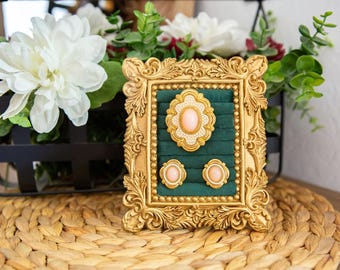 Vintage Avon Victorian Spring Brooch and Earrings Jewelry Set | Romantic Cottagecore Fashion