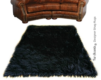 Kunstpelz Dicker Shag Schaffell Akzent Teppich - Stilvolles Rechteck - 6 tolle Farben und Größen - Designer Shag Teppiche Fur Accents USA