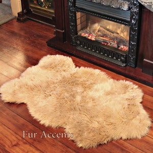 Bear Skin  Accent Rug / Bear Pelt Design / Shaggy Faux Fur  / All New Sizes and Colors