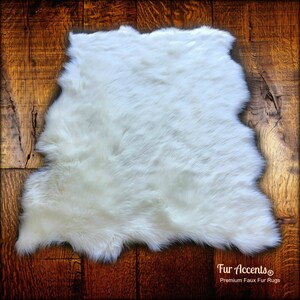 Faux Fur Sheepskin Rug - Tattered Edge -  Sheep Skin - Shaggy Soft - Designer Rugs by Fur Accents USA - New Sizes and Colors