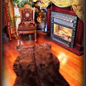 Bear Skin Pelt Rug, Faux Fur Grizzly Bear, Polar Bear, Teddy Bear Area Rug, All New Colors and Sizes