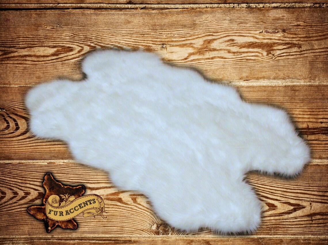 Faux Fur Sheepskin Accent Rug Thick Shaggy Quatro Sheepskin Etsy