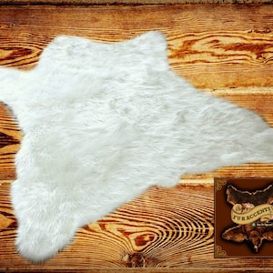 Faux Fur Bear Skin Rug / Fake Polar Bear Hide / Black Bear/ Grizzly Bear Pelt Rug / All New Sizes and Colors
