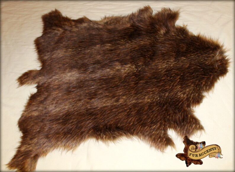 Faux Fur Accent Rug / Fallow Deer Hide / Fake Fur Area Rug by Etsy