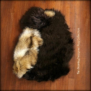 Faux Fur Sheepskin Throw Rug - Shaggy - Soft - Thick - Dog, Cat, Pet Bed - Fur Accents Designer Rugs USA