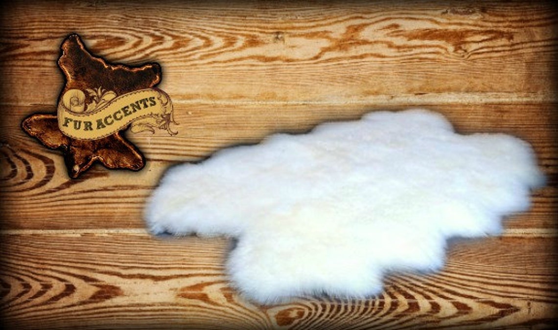 Faux Fur Sheepskin Accent Rug Thick Shaggy Quatro Sheepskin Etsy