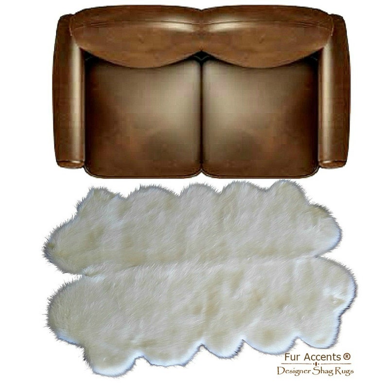 Windward Premium Lambskin Floor Fur Rug - White