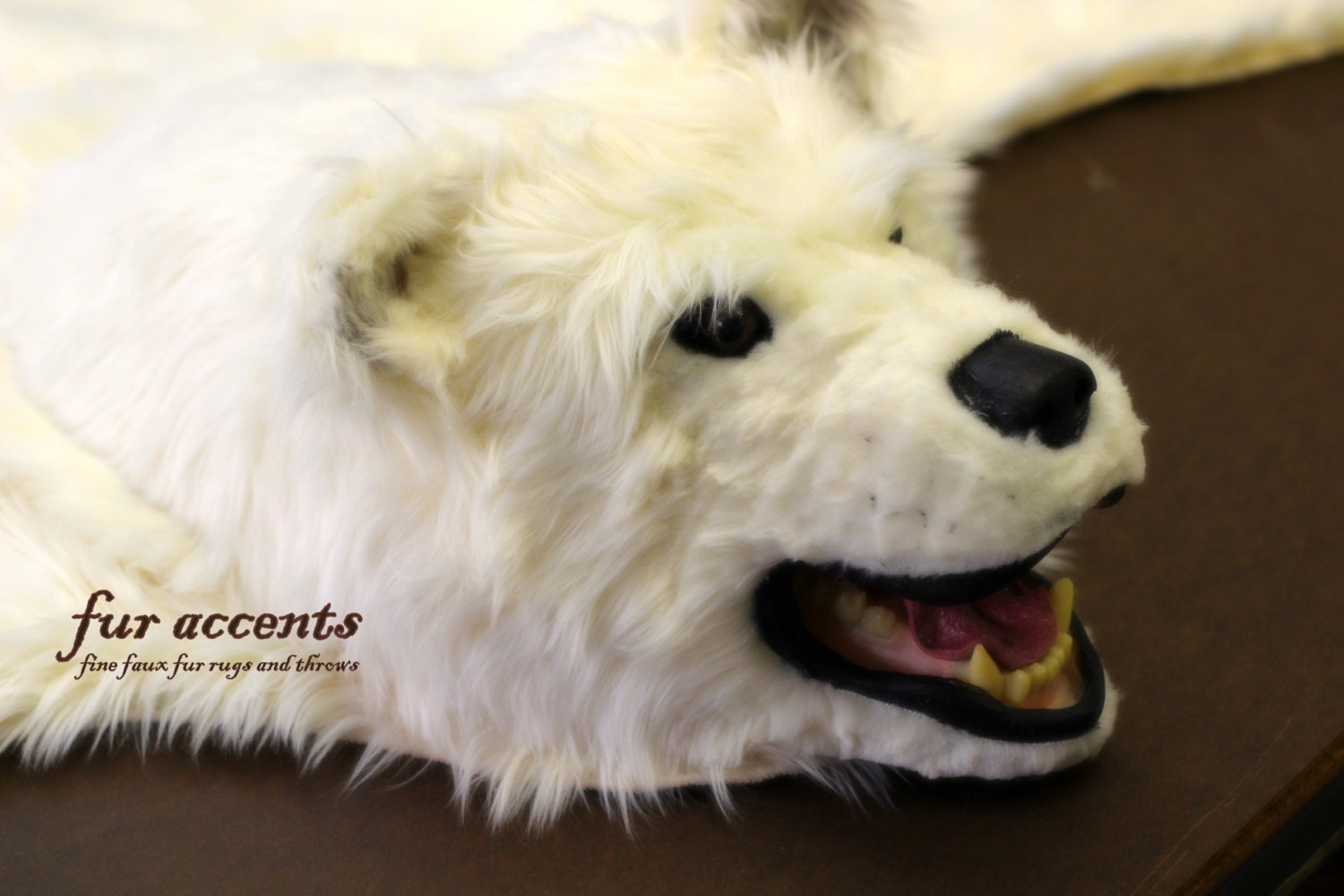 Bear Skin Rug With Head / Hand Made using 100 Animal Friendly Etsy