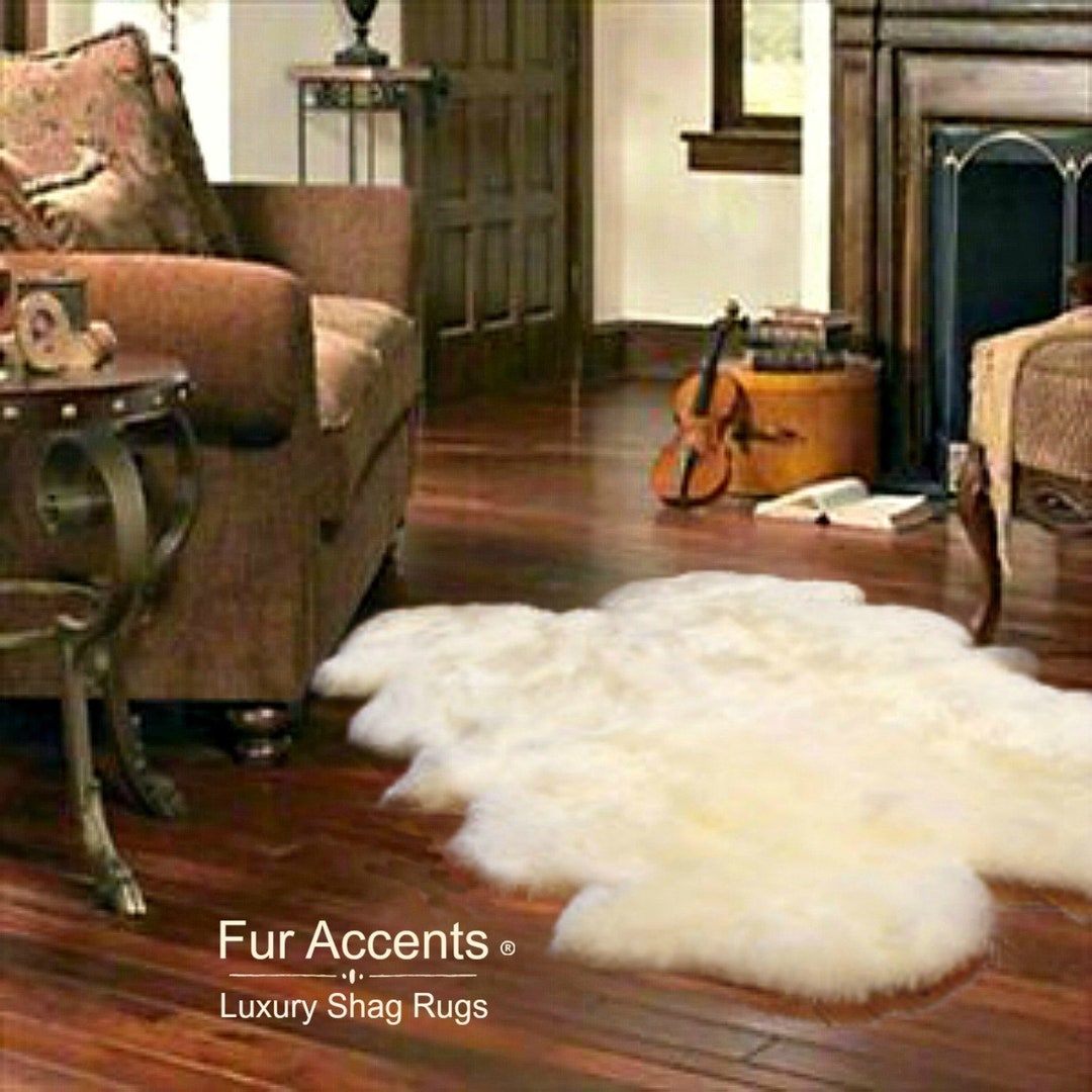 Fur Rug Shape Extraordinary Shag Faux Fur Area Rug - White Quatro Sheepskin Pelt ...