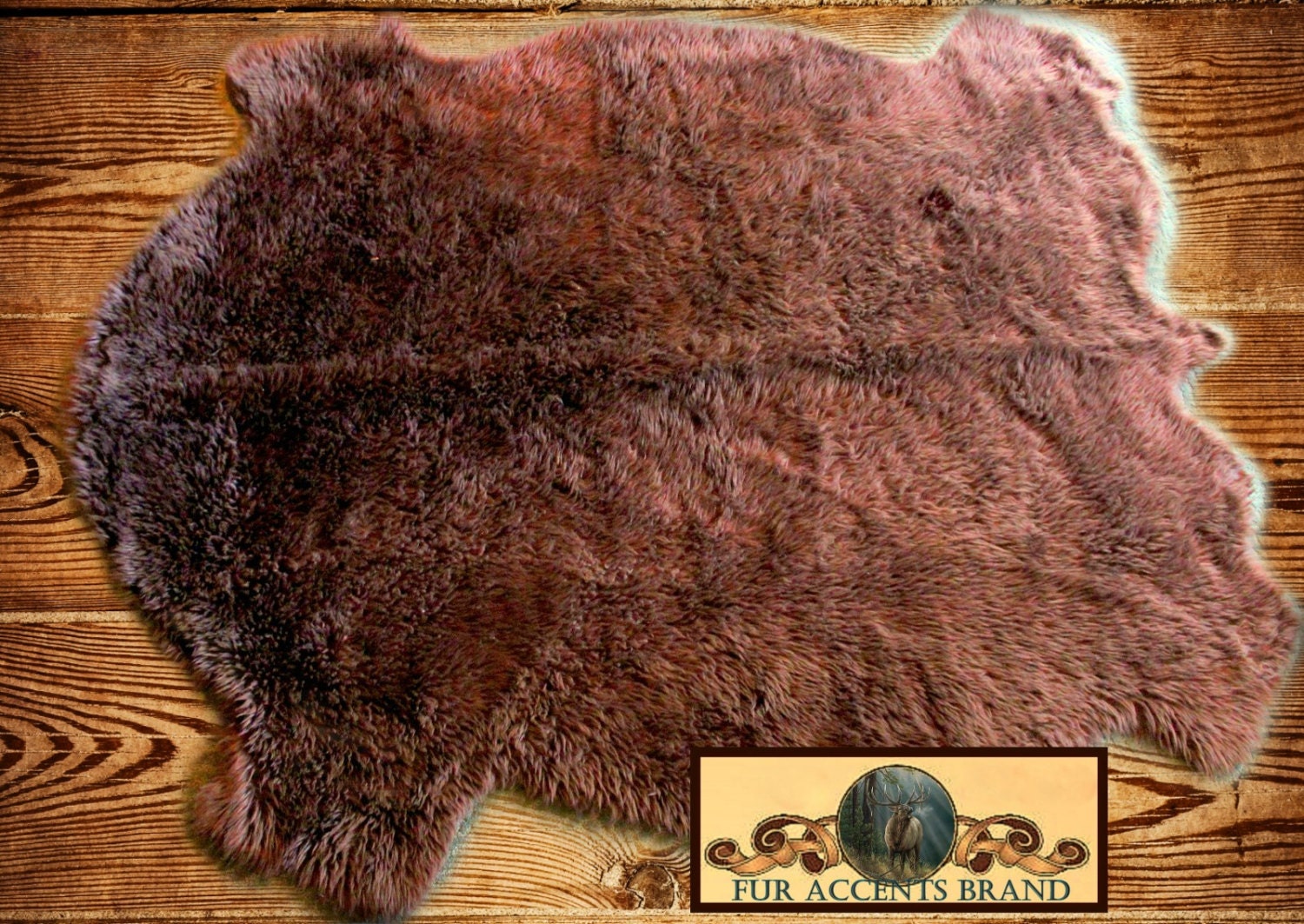 Faux Fur Buffalo Pelt Rug / Golden Brown Plains Buffalo / Etsy