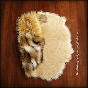 Faux Fur Sheepskin Throw Rug - Shaggy - Soft - Thick - Dog, Cat, Pet Bed - Fur Accents Designer Rugs USA