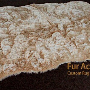 Faux Fur Accent Rug - Random Shape Sheepskin Area Rug - Scalloped Edges- by Fur Accents