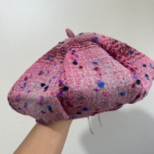 Handmade Red pattern hat, red dotted hat, abstract art hat, ladies beret, Spring Autumn Winter Beret for Girls, Colorful Beret