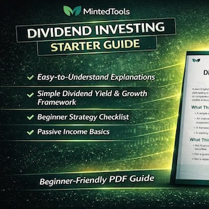 Guía de inicio para invertir en dividendos / Estrategia de dividendos para principiantes / Fundamentos de la inversión en ingresos pasivos / Explicación del rendimiento de dividendos / Guía en PDF