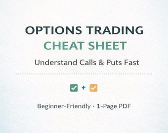 Options Trading Cheat Sheet | Calls & Puts Explained | Options for ...