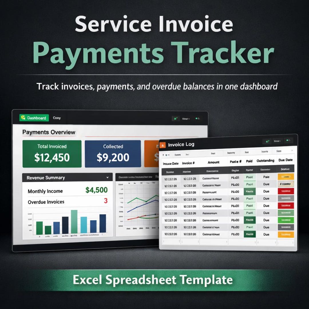 Invoice & Payment Tracker for Small Business | Track Paid and Unpaid ...