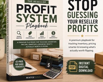 Reseller Profit System Playbook | Reselling Business Ebook, Inventory Pricing Guide, Profit Tracker Companion PDF