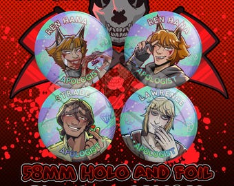 YKMET/BTD Ren, Strade, Lawrence Holo & Foil Burk-märkesknapp [pojkvän till döds] FÖRBESTÄLLNING