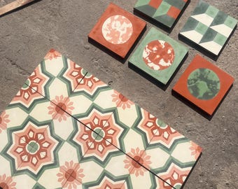 Handmade Cement Encaustic Tiles, Floor and Wall Tiles, Decorative Tiles - Floriana