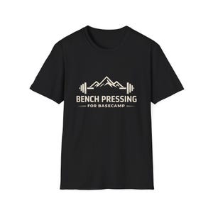 Camiseta de press de banca para Basecamp / Camiseta de fitness Mountain Barbell
