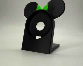 Bow Mouse Ear 15W Anker Qi2 MagSafe Charging Mount | Cute iPhone Desk Stand | 3D Printed Office Decor | Easy 3M Command Strip