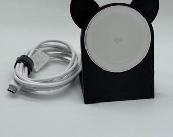 Cat Ear MagSafe Desk Mount – Minimalist iPhone Charging Stand, Office Organizer