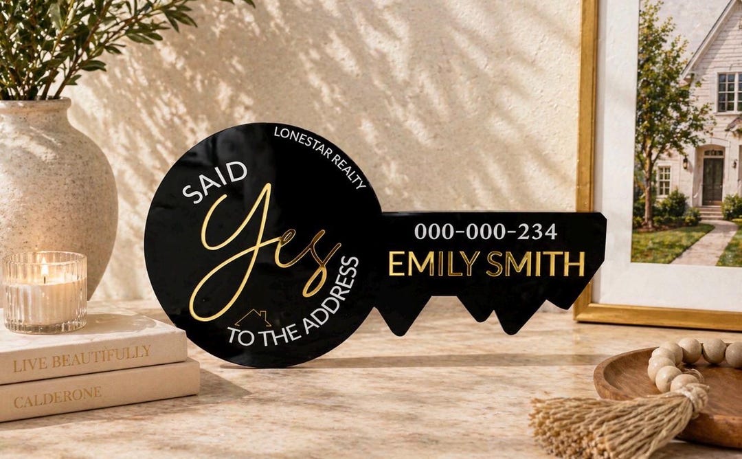 Realtor Closing Key Realtor Closing Key Sign, Custom Real Estate Closing Gift, House Key ...