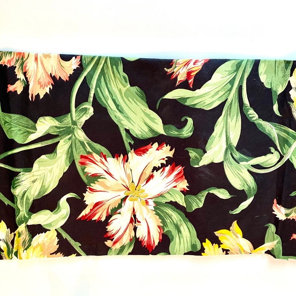 Vintage PARROT TULIPS by Schumacher  - Fabric PANELS