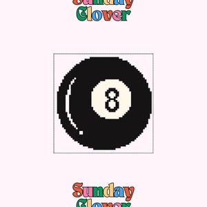 8 Ball Nadelspitzen Muster | Pool Ball Karte | Anfängerfreundlich (Digitaler Download)