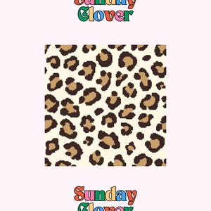 Classic Leopard Needlepoint Chart | Animal Print Needlepoint Pattern | Digital Download | 13 Mesh
