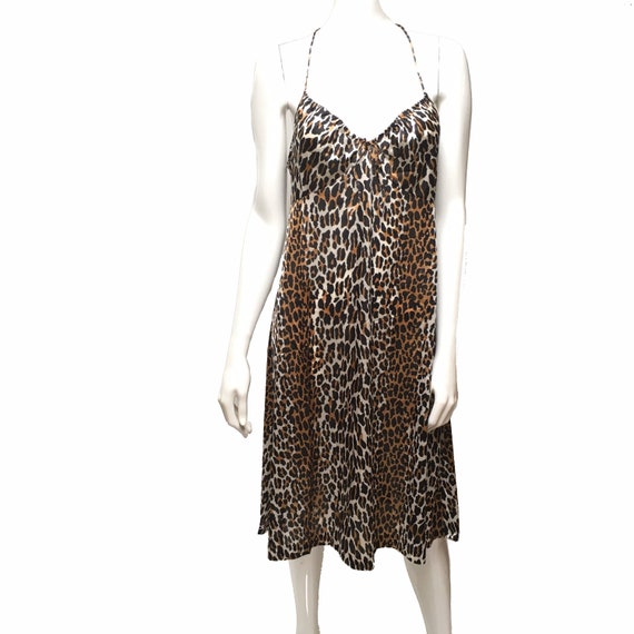 Vanity Fair Nightgown Leopard Racerback Dress