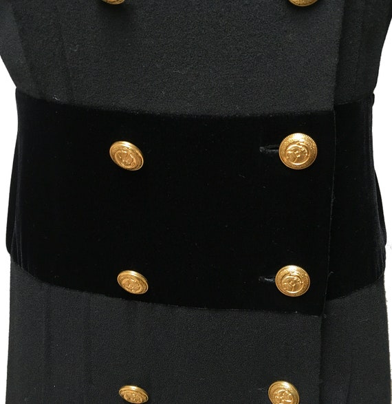 Albert Nipon Coat Dress Black Wool Double Breaste… - image 7