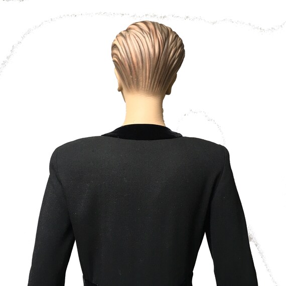 Albert Nipon Coat Dress Black Wool Double Breaste… - image 5