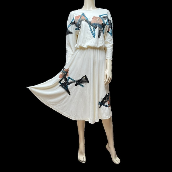 1970s Hand Painted Dress - image 1