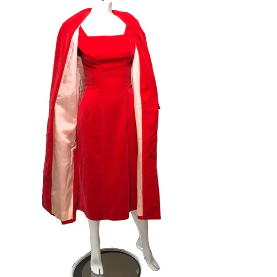 Red Velvet Dress and Coat Original Marlene 1960s Vintage Suit | Etsy