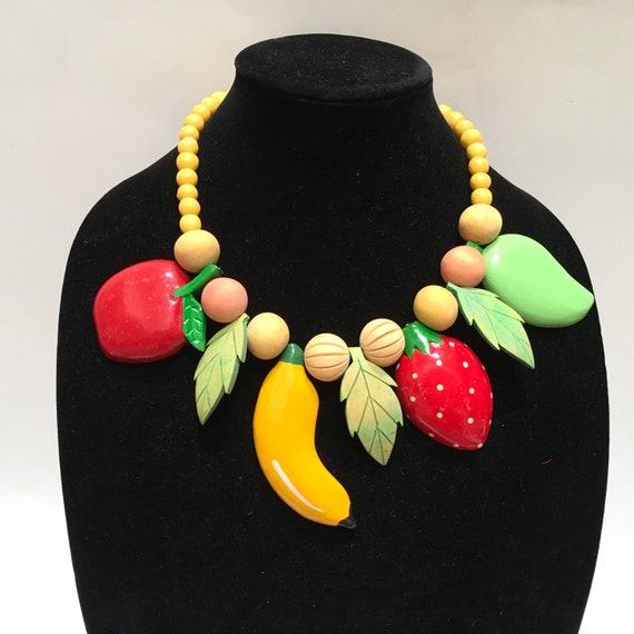 Wooden Fruit Necklace