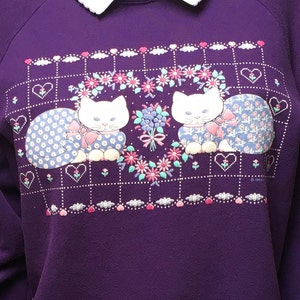 Cat Sweatshirt Purple Fairy Kai Harajuku Kitten