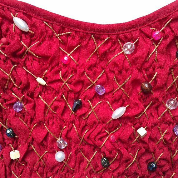 Victorias Secret Gown Beaded Smocked Lingerie - image 5