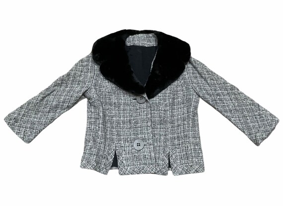 Tweed Fur Blazer Marisa California - image 7