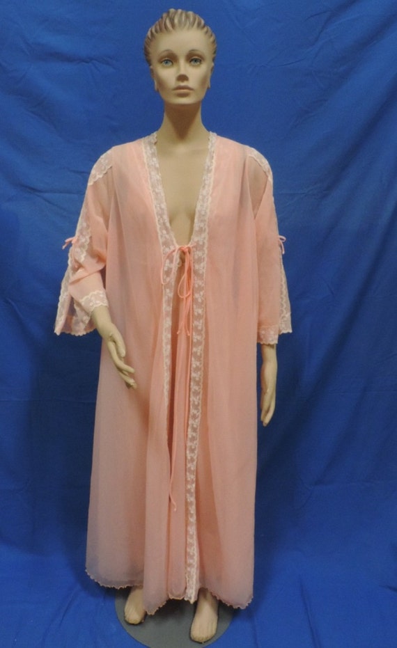 INTIME Sheer Double Chiffon Peignoir Set - image 2