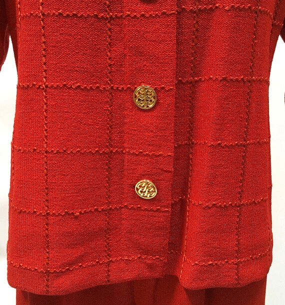 Red Santana Knit Pantsuit The Michael Collection - image 8