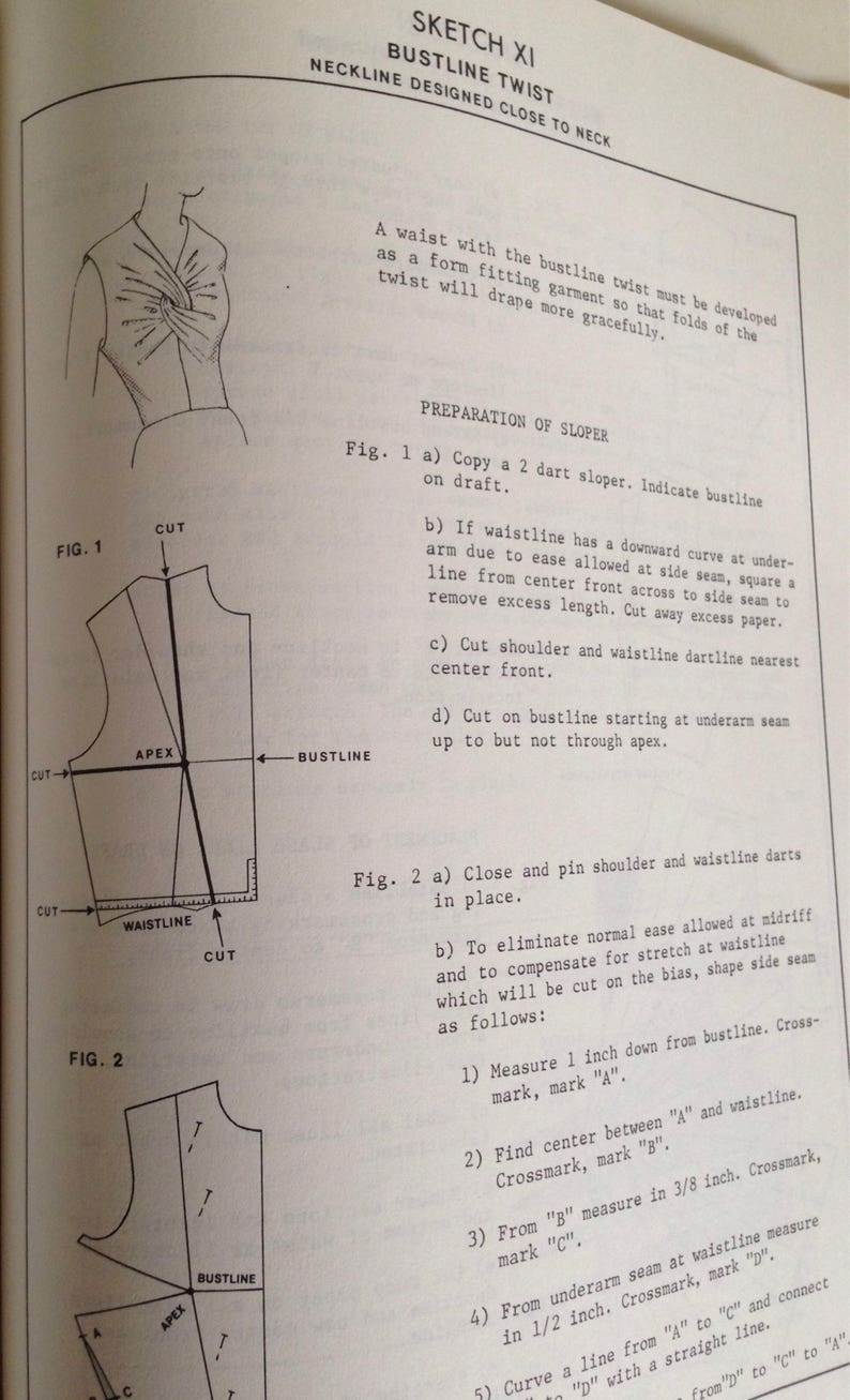 Pattern Drafting Book Fairchild 1980s Flat Pattern Making Fashion ...