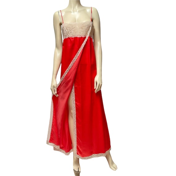 INTIME Peignoir Set Nightgown Robe Red Lingerie - image 4