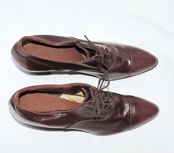Victorian Oxford Shoes Edwardian Spectators - image 6