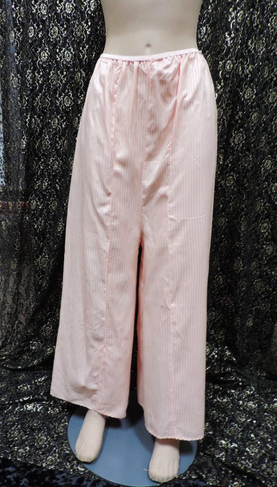 1940s Pajamas Wide Leg Pants Peach Dream Line Lou… - image 4