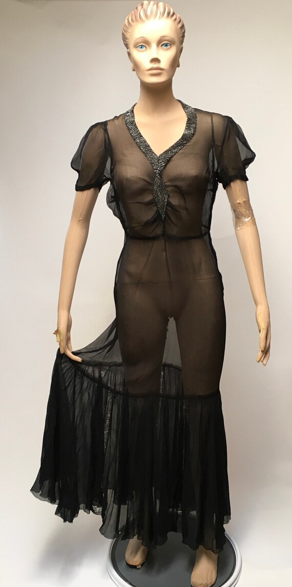 chiffon sheer dress