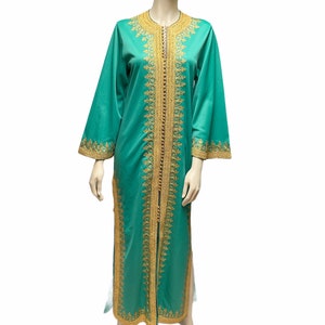 Ethnic Embroidered Maxi Caftan Dress