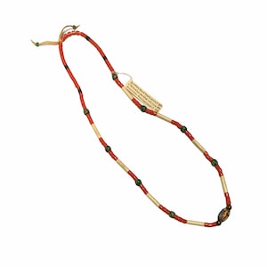 Antique Trade Bead Necklace Venetian, Bohemian, Bone