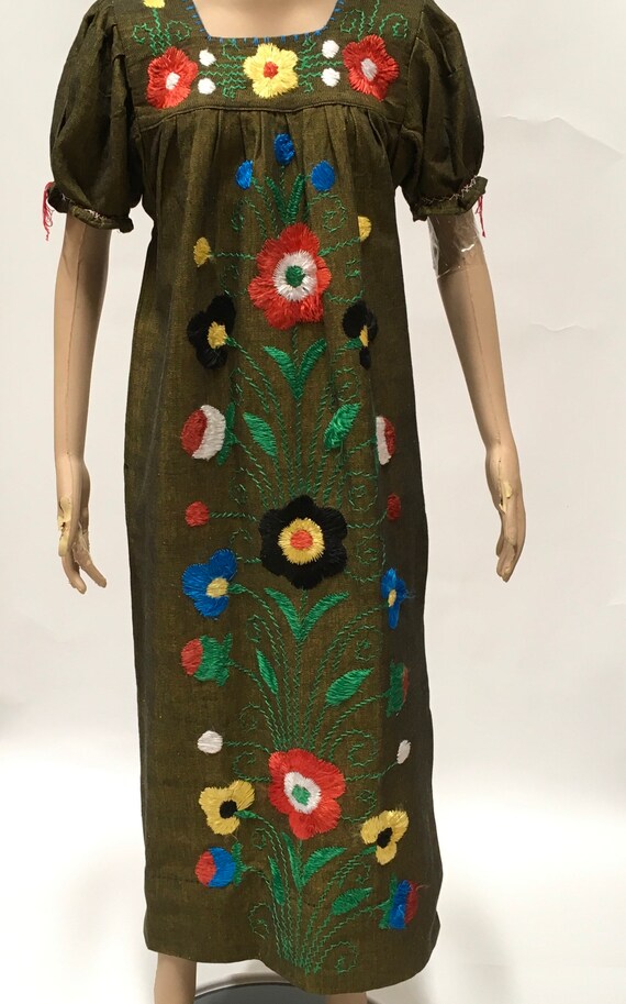 Ethnic Dress Hand Embroidered Floral Maxi Frock V… - image 9
